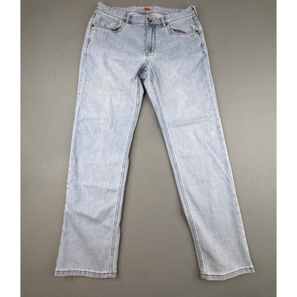 Tommy Bahama Jeans Mens 34 Light Blue Relaxed Straight Leg‎ Denim Pants